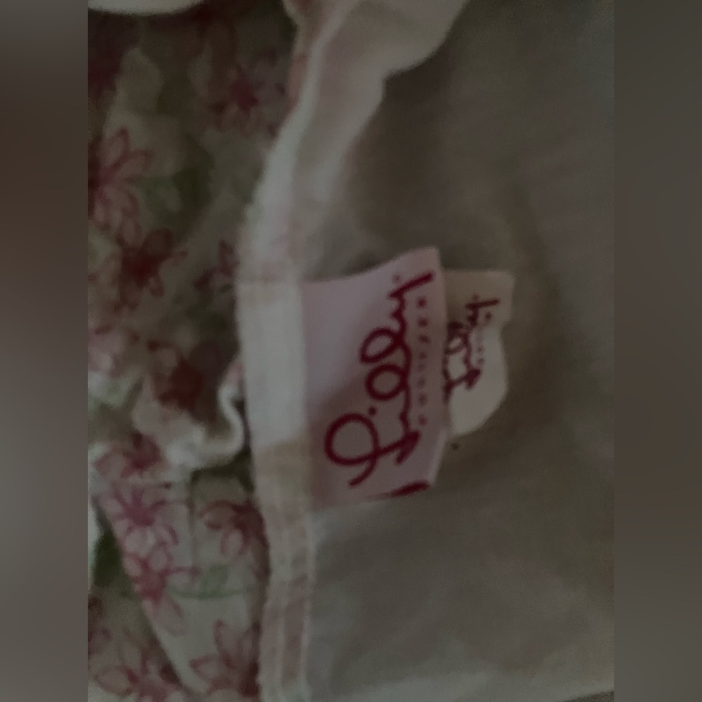 Lilly Pulitzer Pink and Green Floral bedskirt - Picture 8 of 10